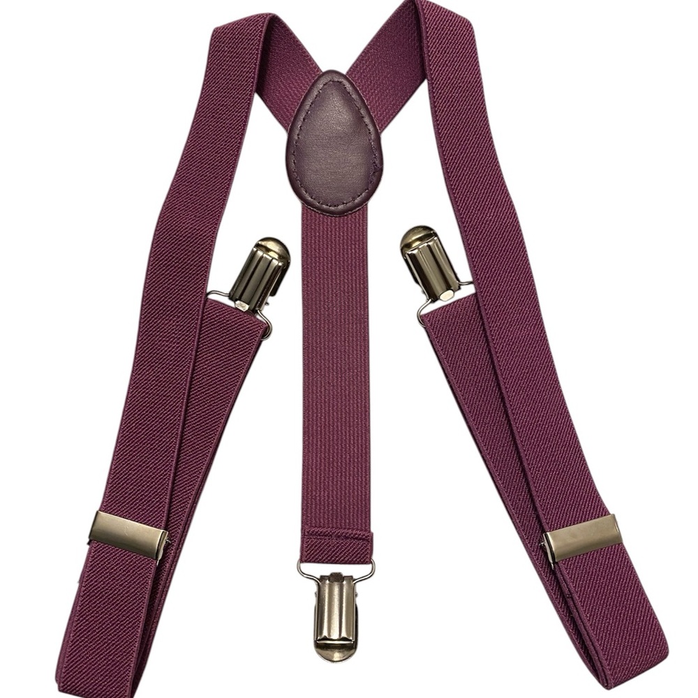 Purple Eggplant Suspenders